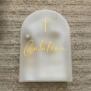 Clear Arch Acrylic Box with Frosted Lid
